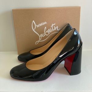 NEW - Louboutin Black Simple Miss Sab 85 Patent Leather Pumps Sz 39/ US 9